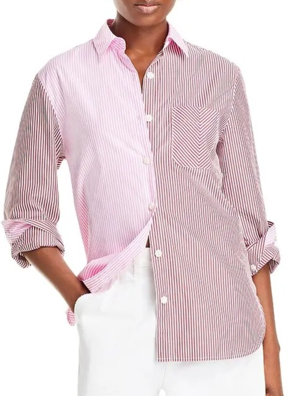 Rag & bone Maxine multistripe long sleeve cotton summer blouse shirt size large